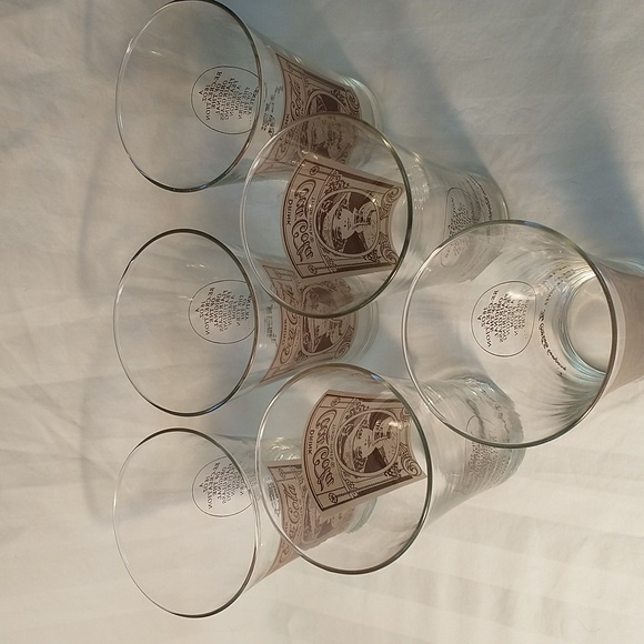 Set of 6 Coca Cola 16oz Archives Flair Glasses Vintage - Picture 2 of 7